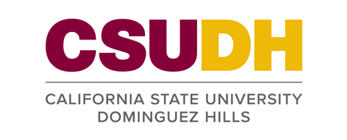 Logo of California State University, Dominguez Hills (CSUDH) featuring the university name in bold letters.