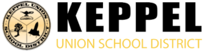 A logo featuring the text "KEPPEL UNION SCHOOL DISTRICT" in a stylized font, with elements that represent a school or educational institution.