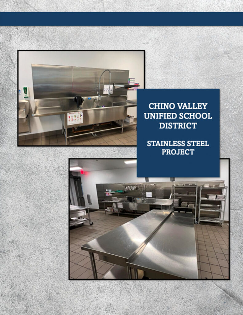 chino valley unified school district project - stainless steel