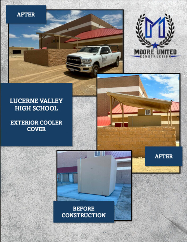 Lucerne valley high school - exterior cooler cover