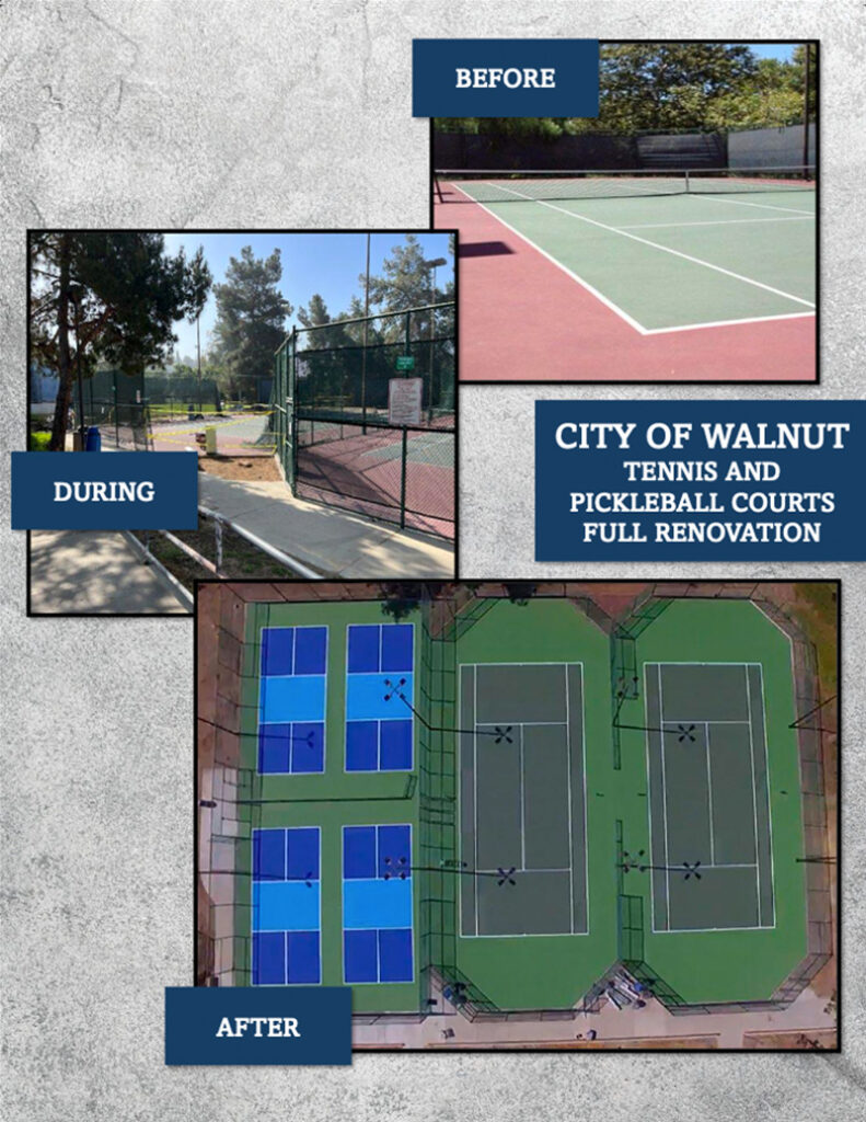 City of Walnut Tennis and Pickleball Courts Full Renovation